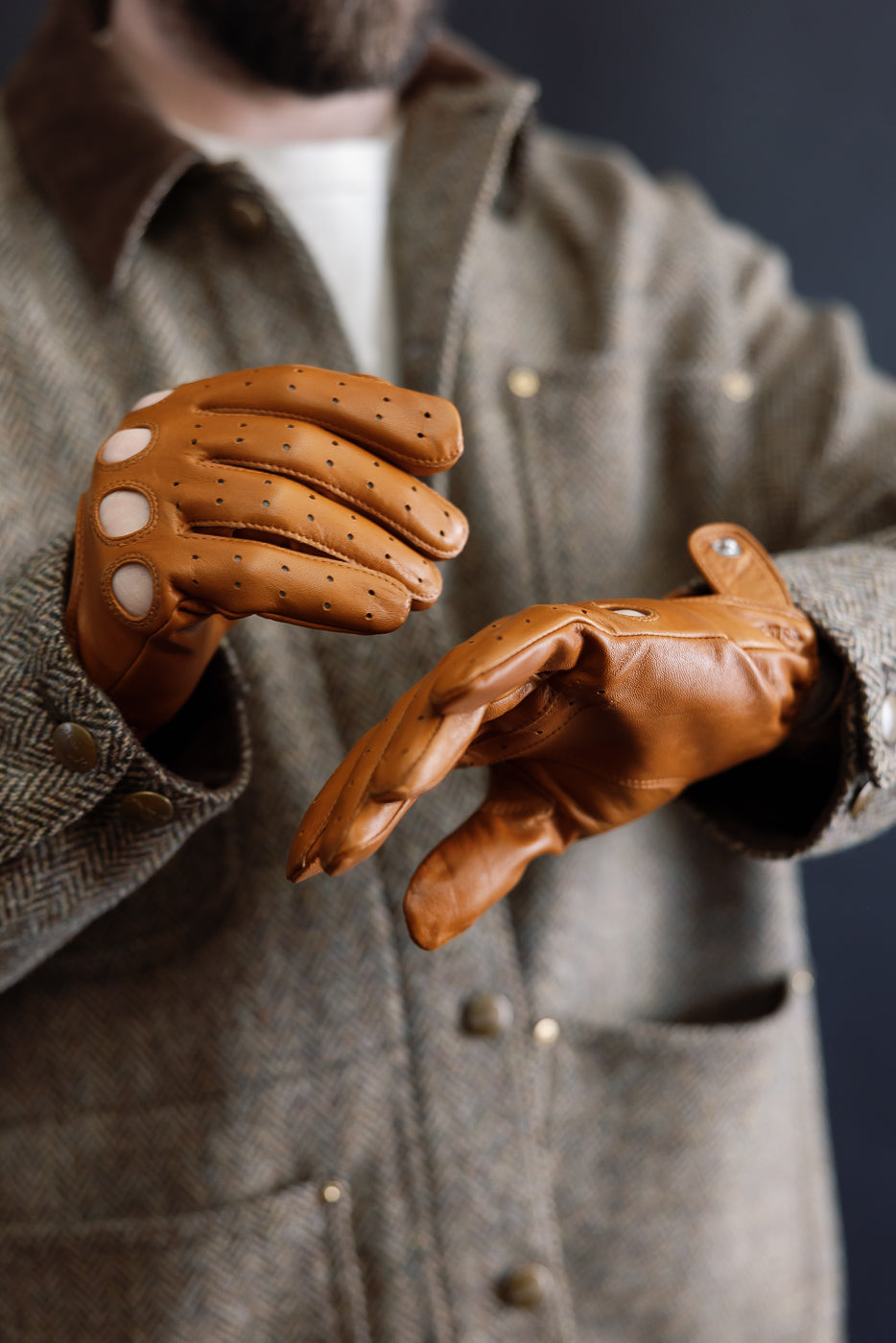 Close-up of male model 5'9