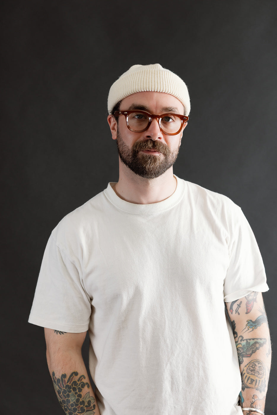 IHG-080-WHT - 100% Wool Ribbed Beanie - White