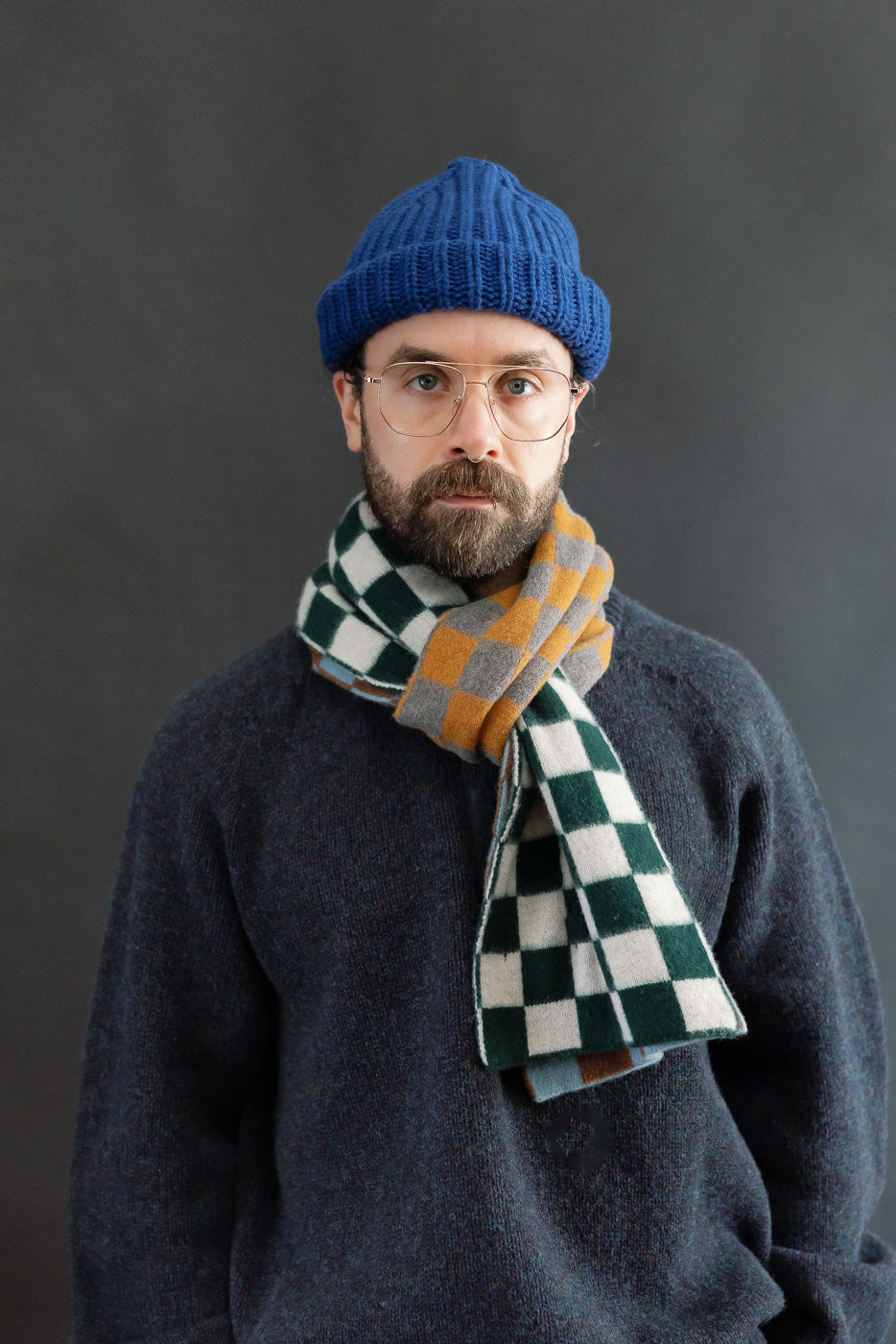 Cosmic Checkerboard Scarf - Dreamy