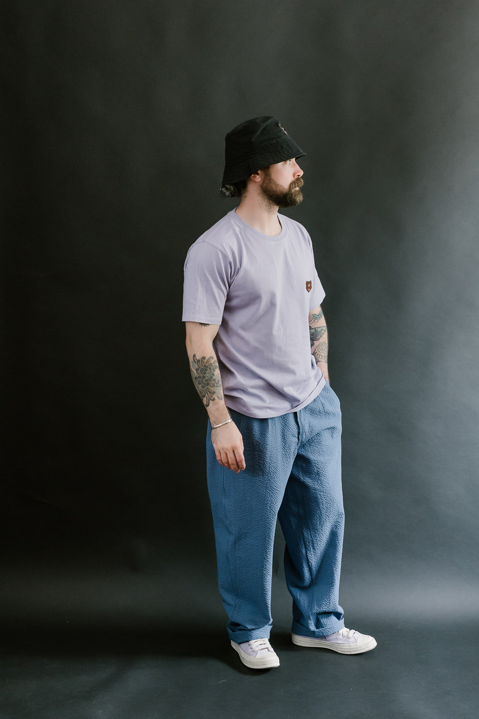 Cosmic Pants Seersucker - Blue