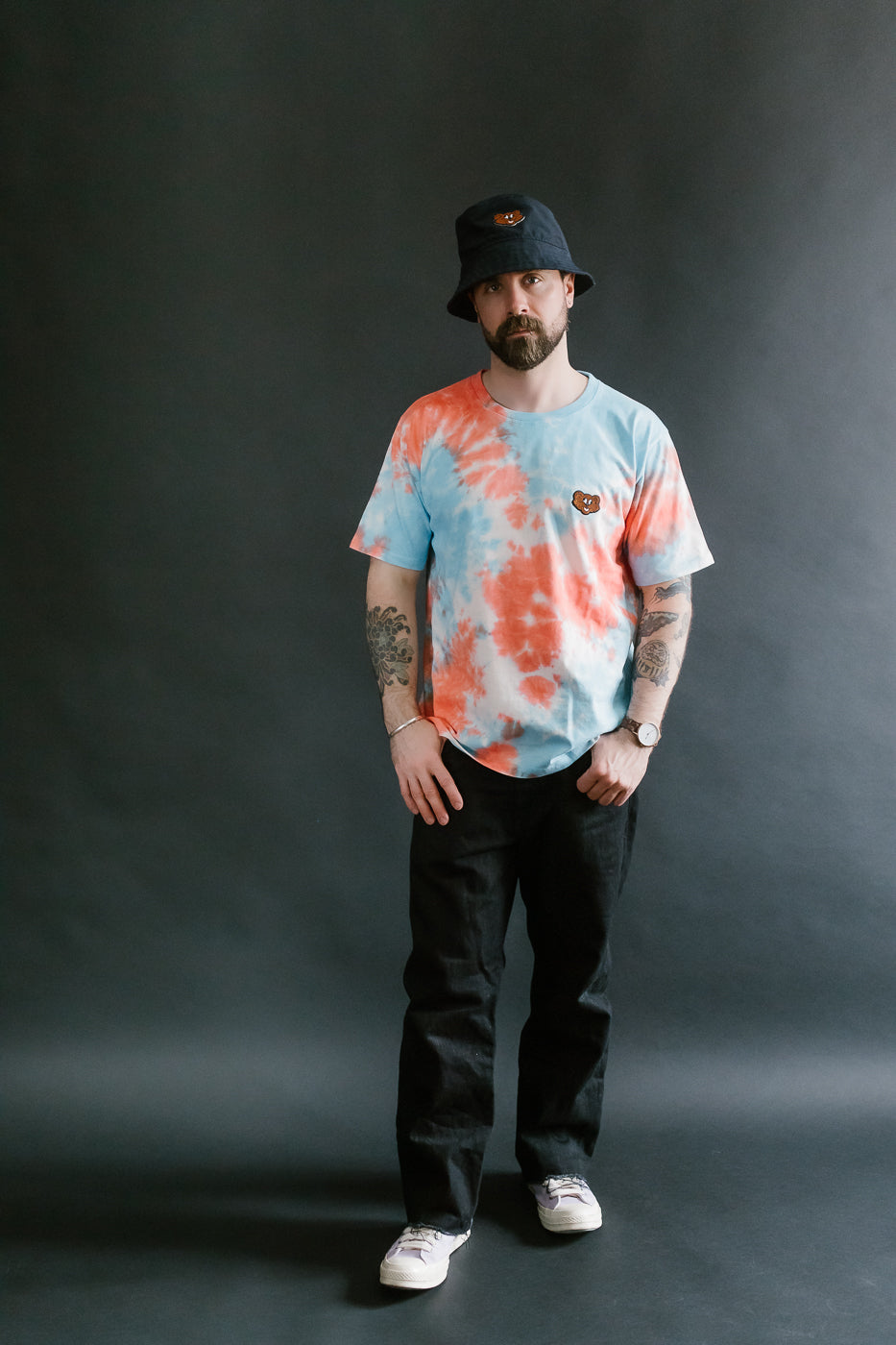 Cosmic Short Sleeves T-Shirt Shaggy Bear - Red Fire