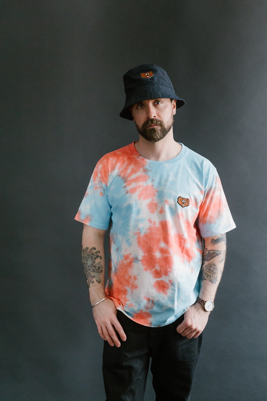 Cosmic Short Sleeves T-Shirt Shaggy Bear - Red Fire