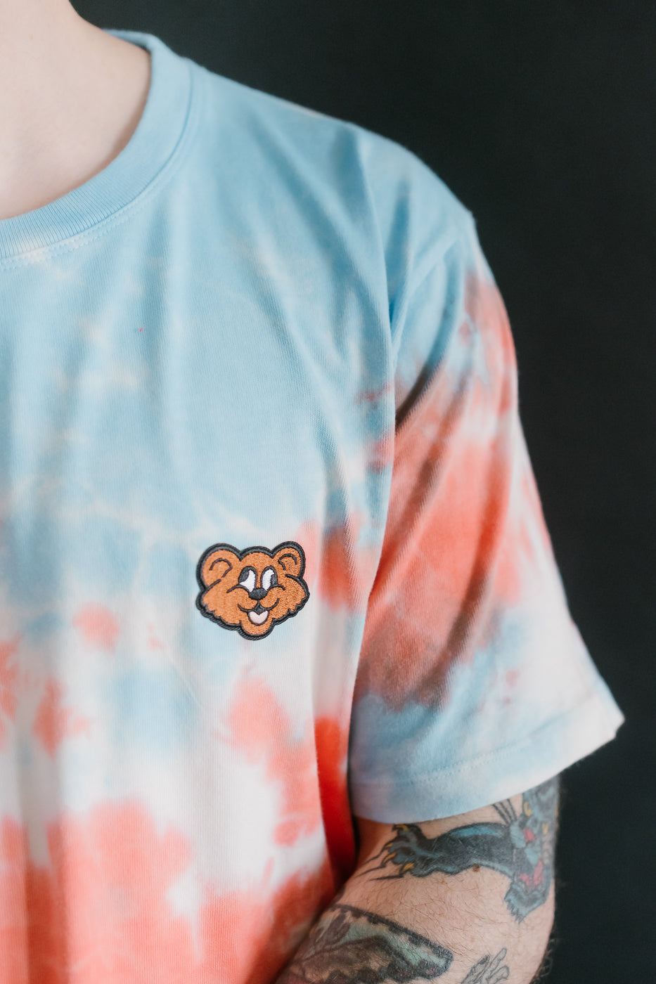 Cosmic Short Sleeves T-Shirt Shaggy Bear - Red Fire
