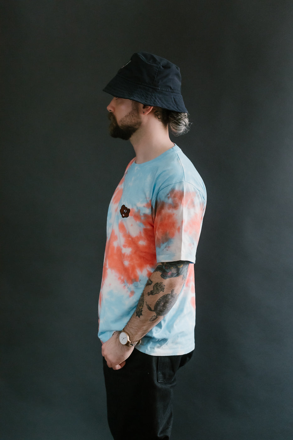 Cosmic Short Sleeves T-Shirt Shaggy Bear - Red Fire