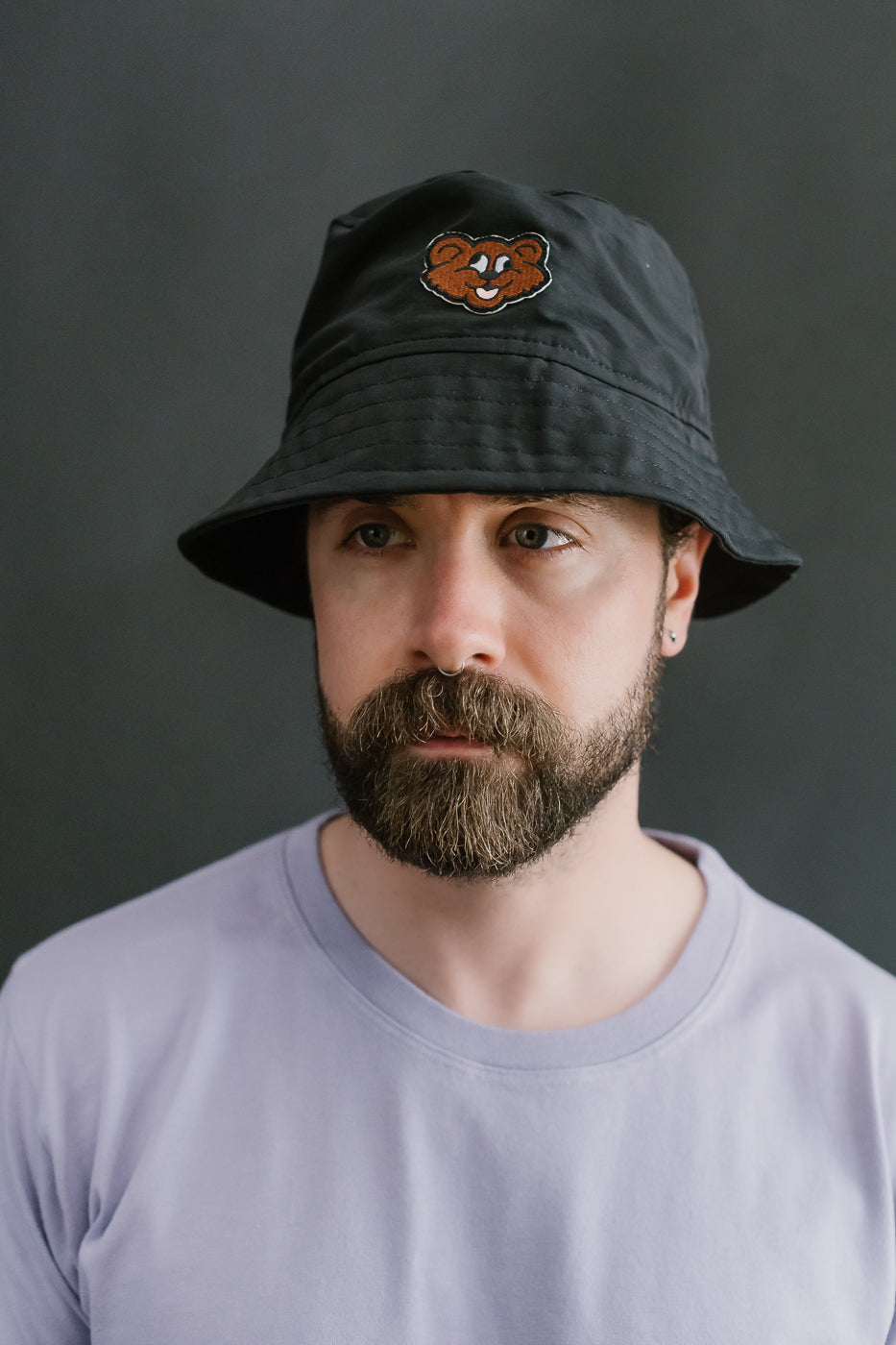 Dream On Dreamer Hat Nylon Shaggy Bear - Black