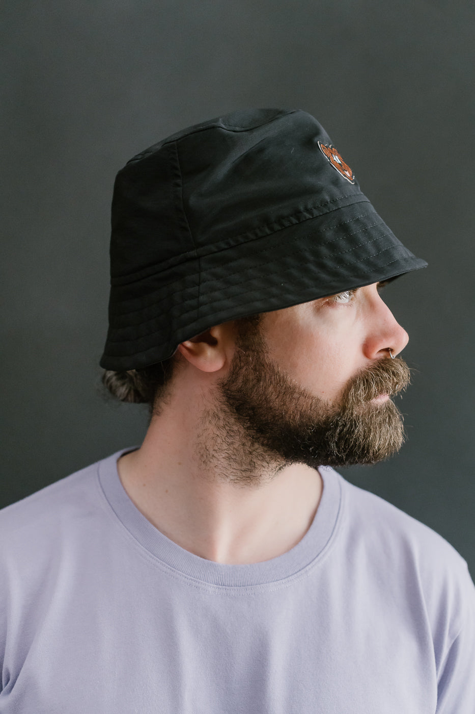 Dream On Dreamer Hat Nylon Shaggy Bear - Black