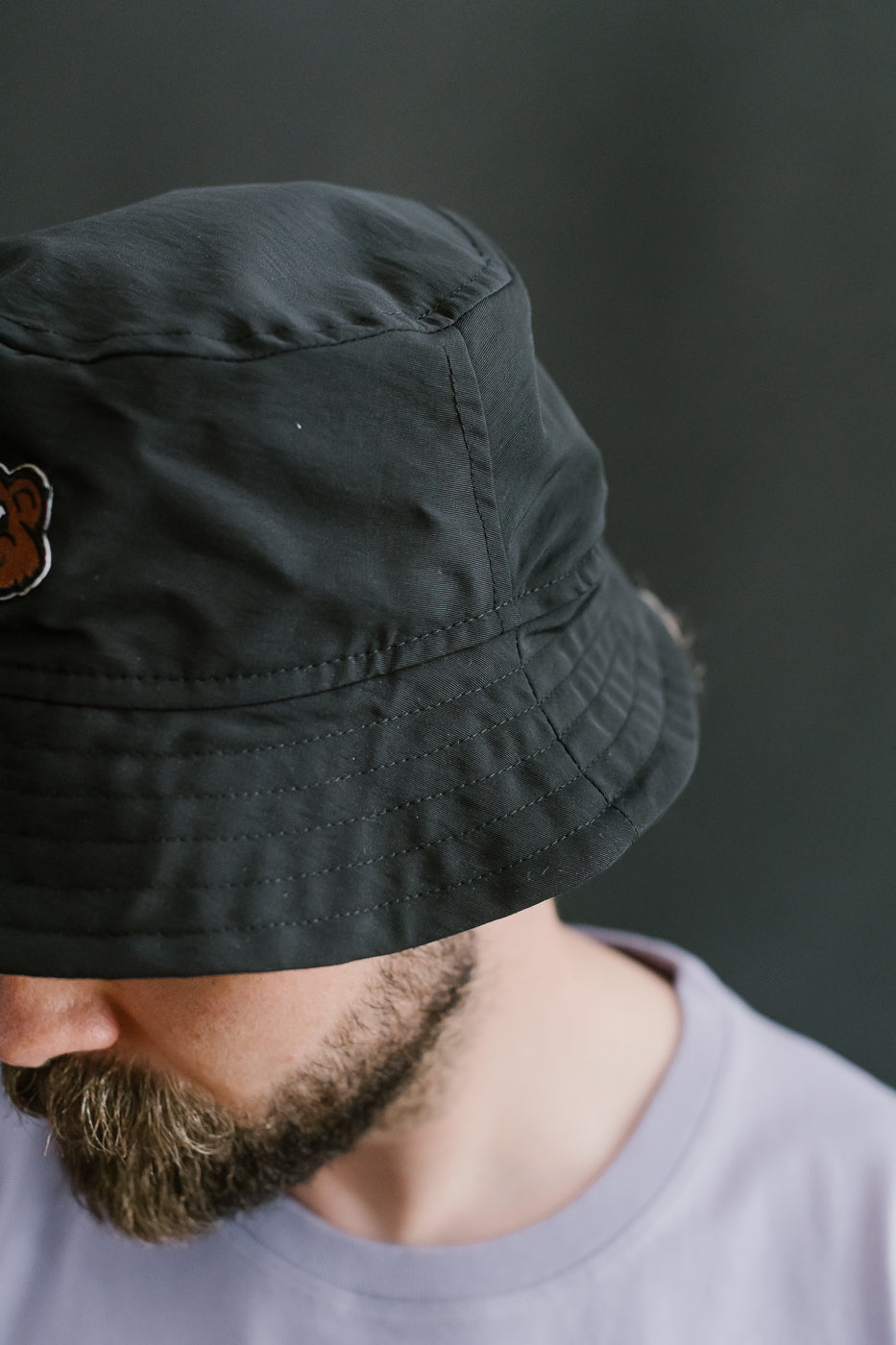 Dream On Dreamer Hat Nylon Shaggy Bear - Black