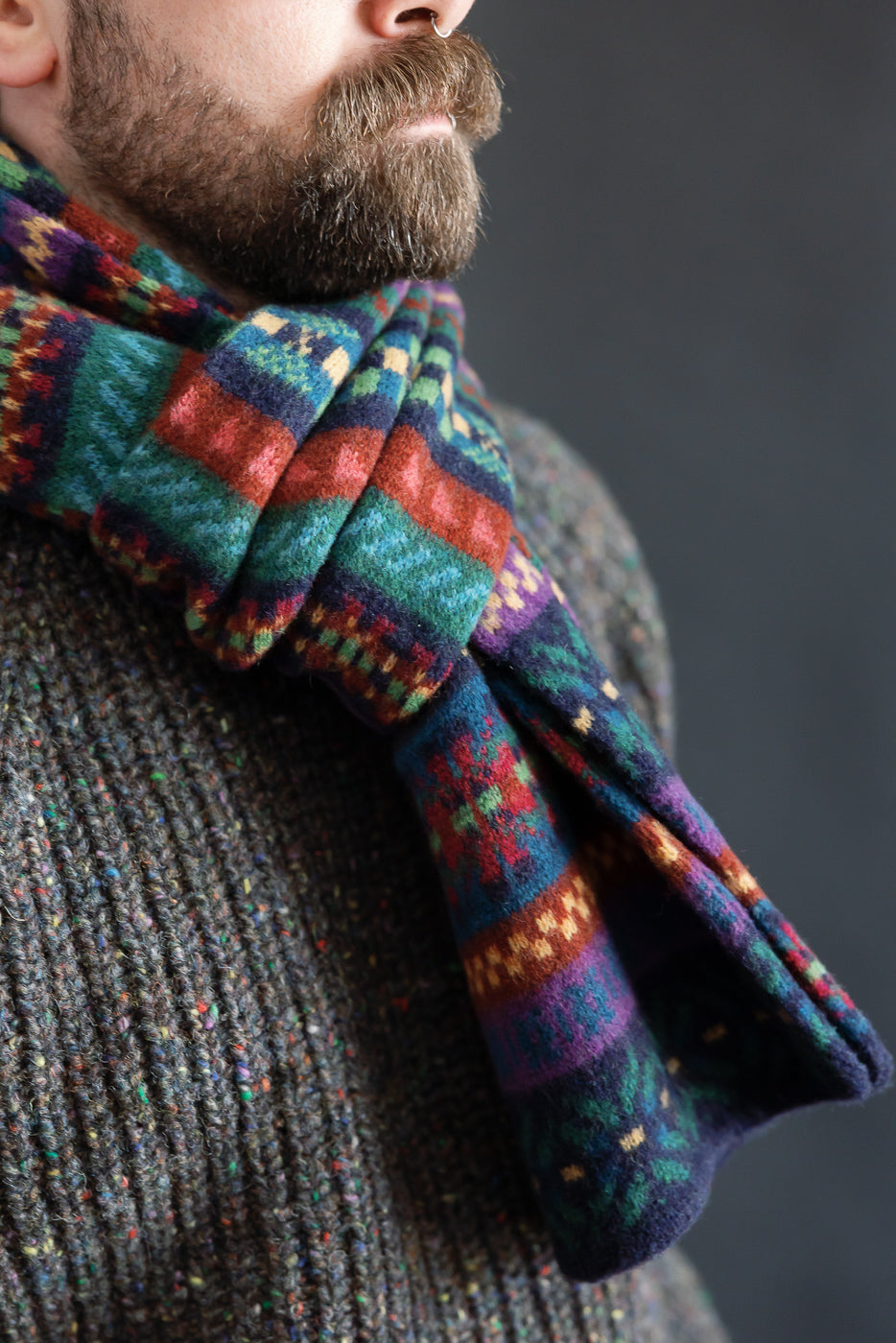 小物 descendant FLUKE UP SCARF DESCENDANT/FLUKE UP SCARF (NAVY)