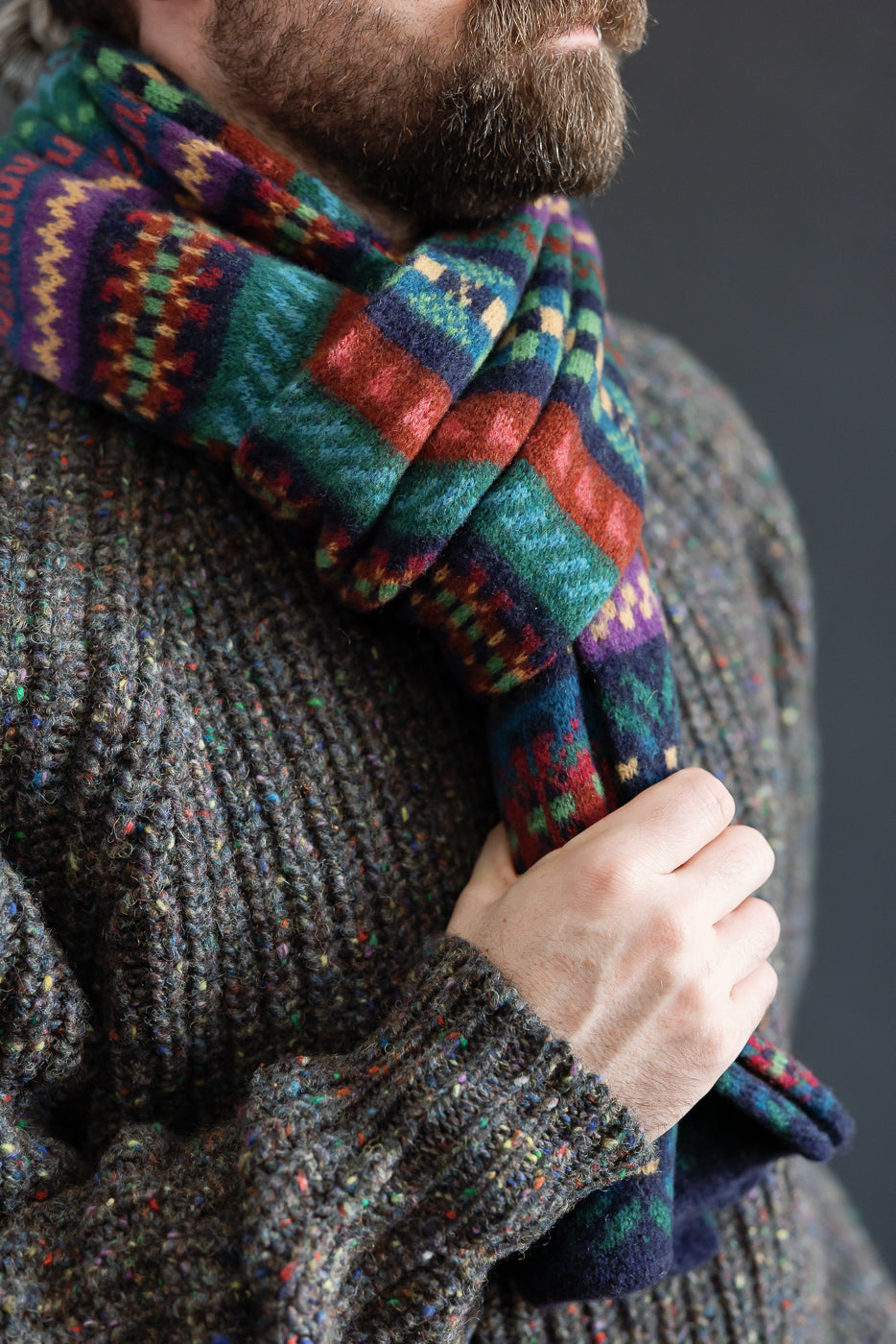 Close-up of male model, 5'9