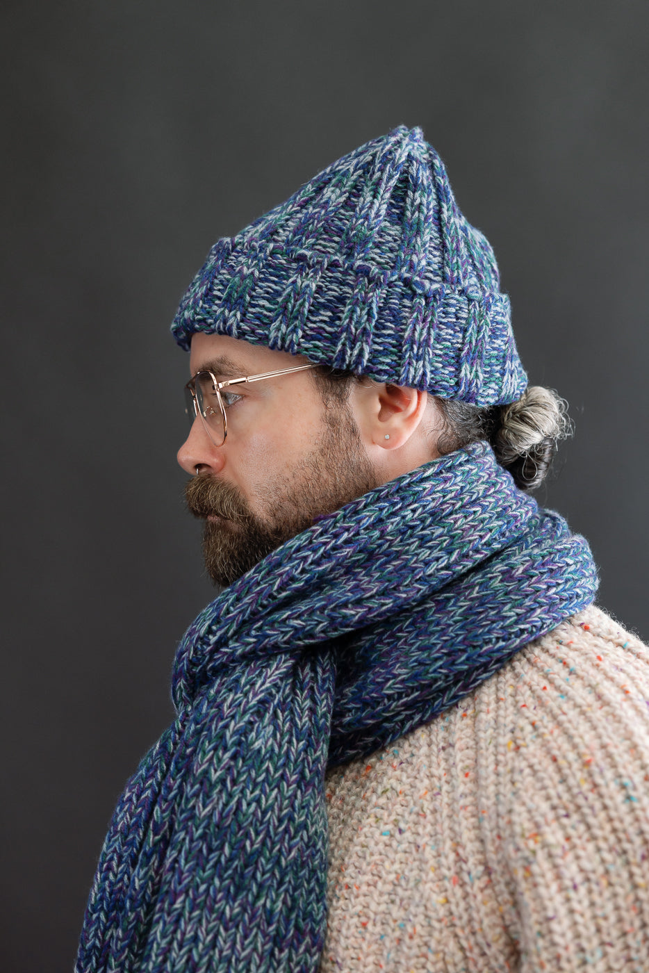 Marled Fantasies Hat - Diesel Mix