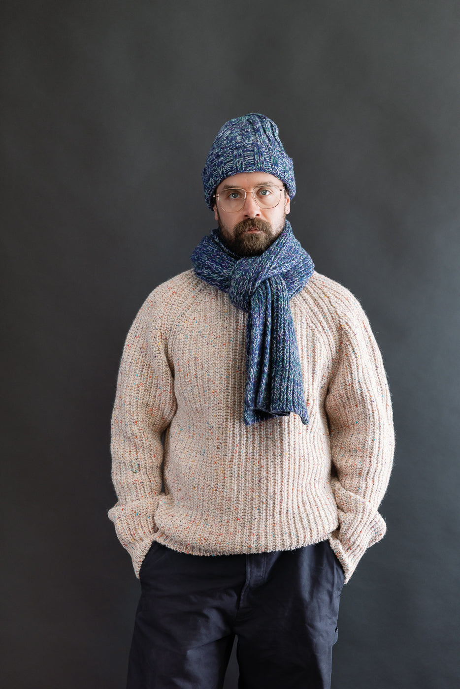 Marled Fantasies Scarf - Diesel Mix