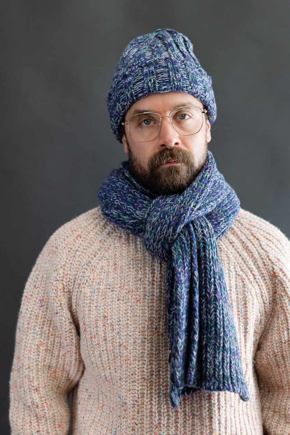 Marled Fantasies Scarf - Diesel Mix