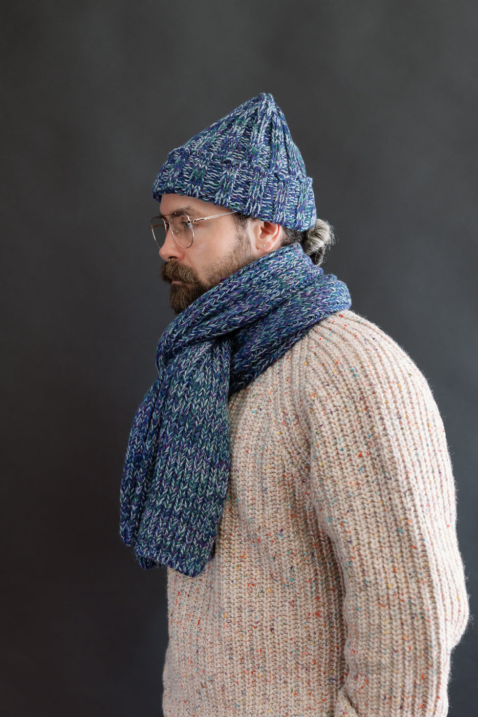 Marled Fantasies Scarf - Diesel Mix