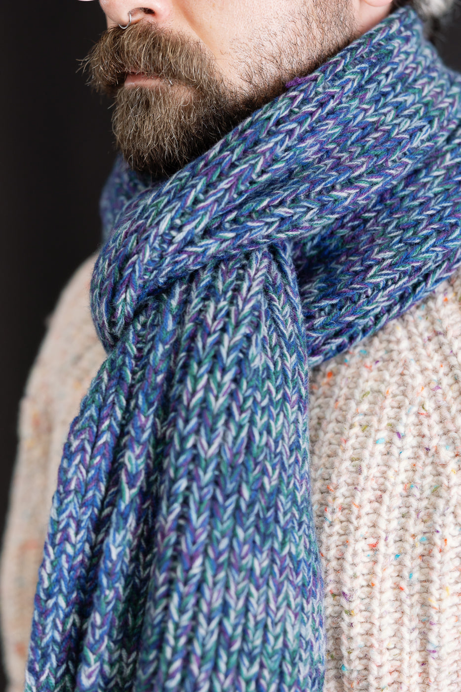 Marled Fantasies Scarf - Diesel Mix