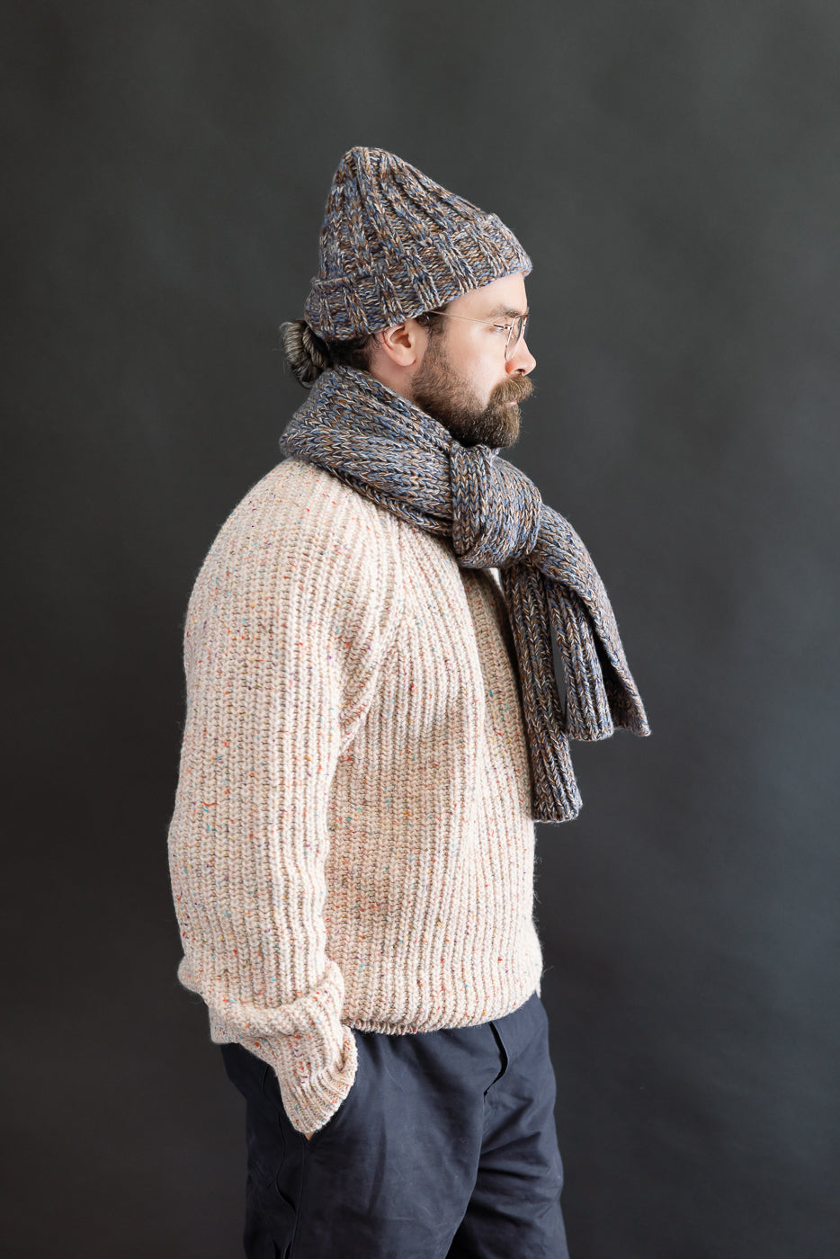 Marled Fantasies Scarf - Jeans Mix