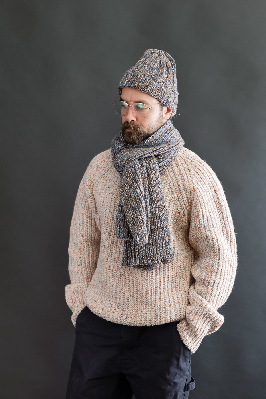 Marled Fantasies Scarf - Jeans Mix