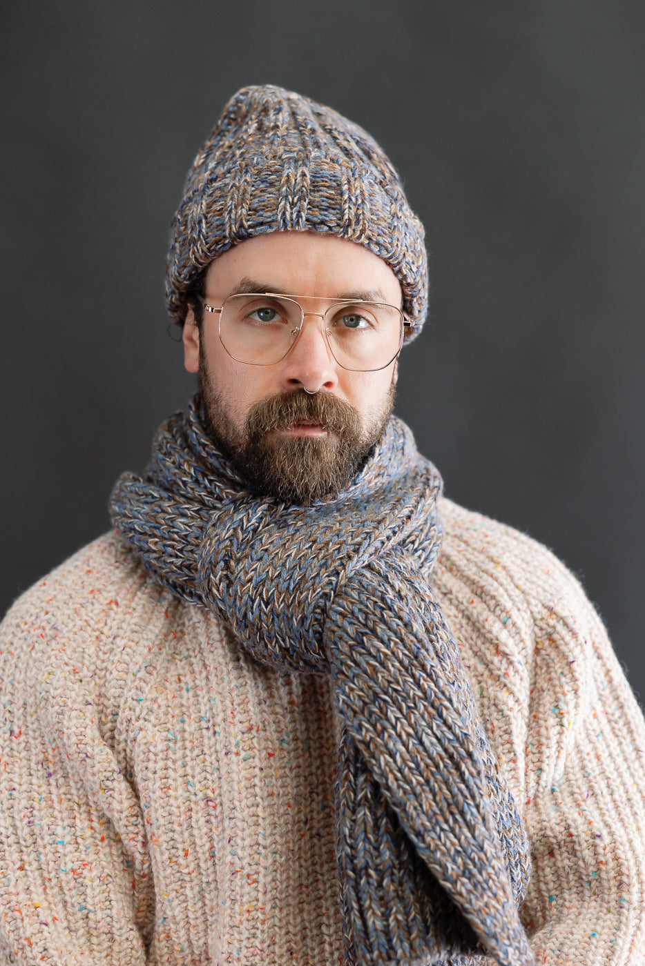 Marled Fantasies Scarf - Jeans Mix