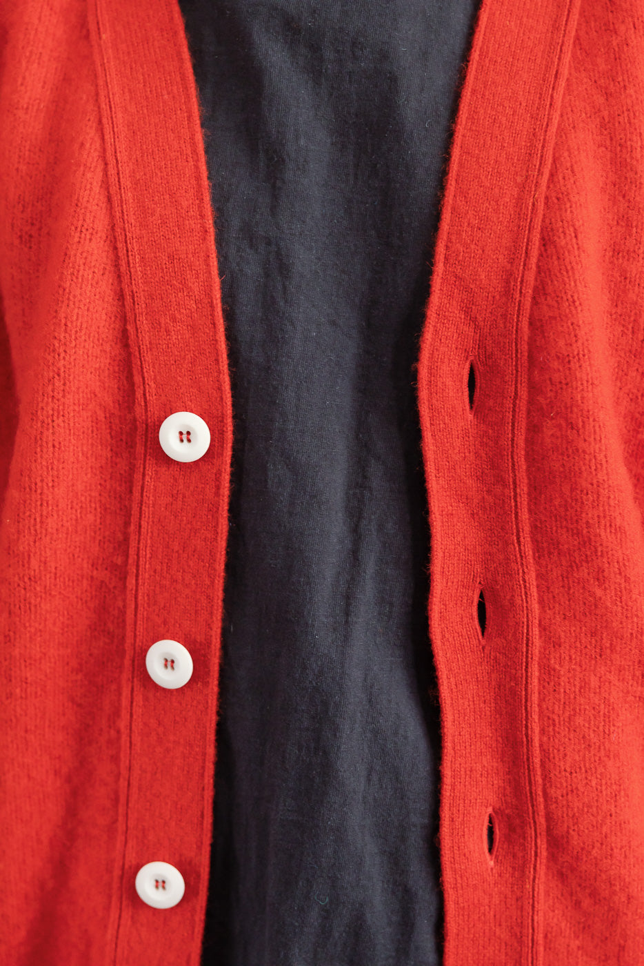 Shaggy Bear Cardigan - Flaming Red