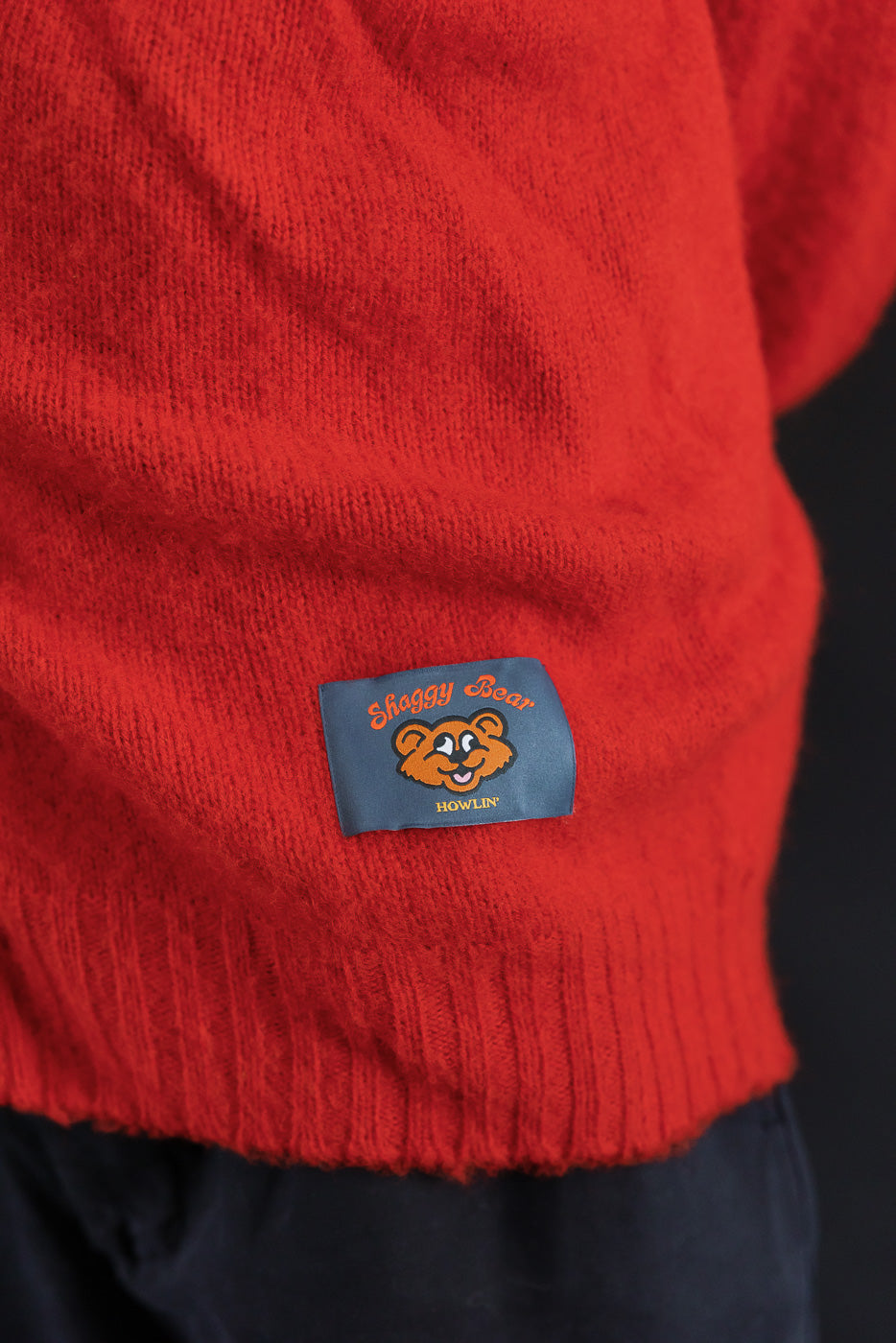 Shaggy Bear Cardigan - Flaming Red