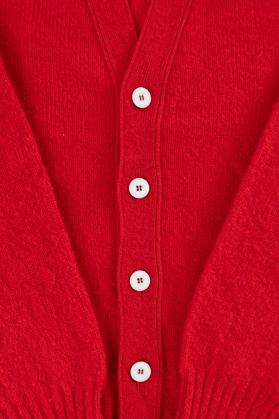 Shaggy Bear Cardigan - Flaming Red