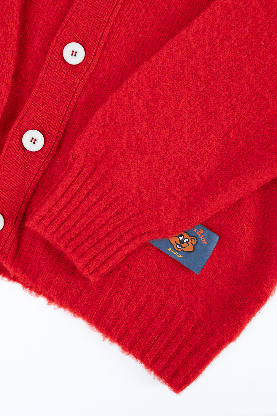 Shaggy Bear Cardigan - Flaming Red