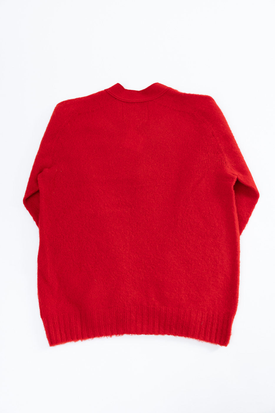 Shaggy Bear Cardigan - Flaming Red