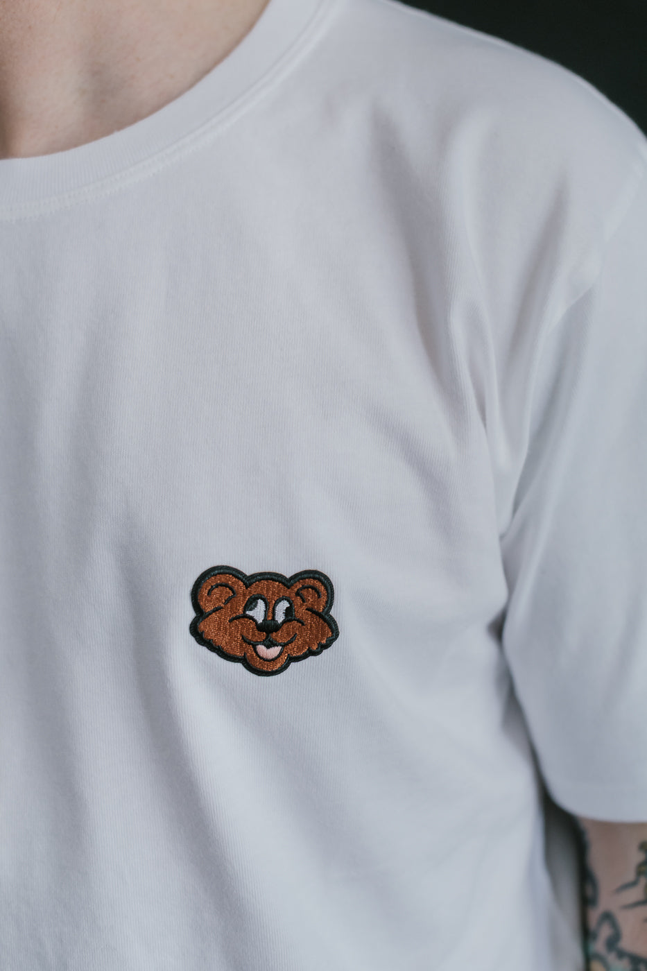 Shaggy Bear T-Shirt - White