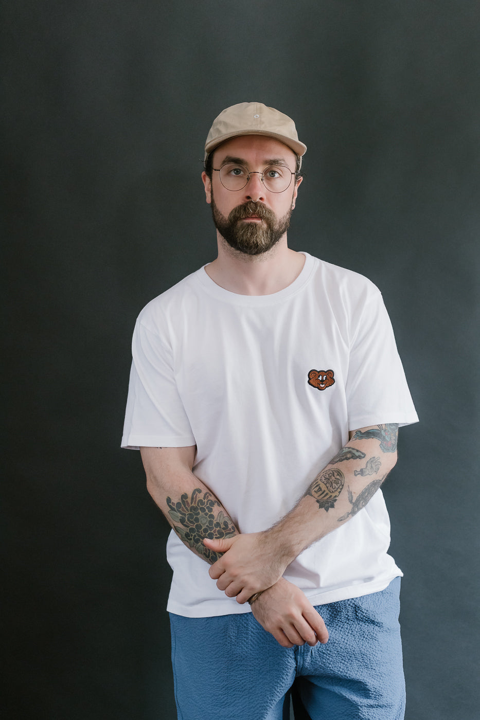 Shaggy Bear T-Shirt - White