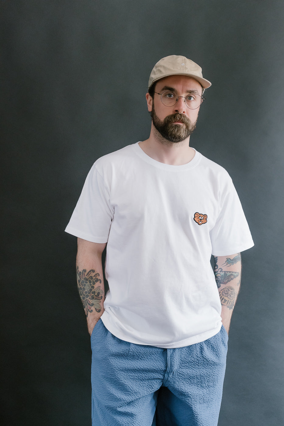 Shaggy Bear T-Shirt - White