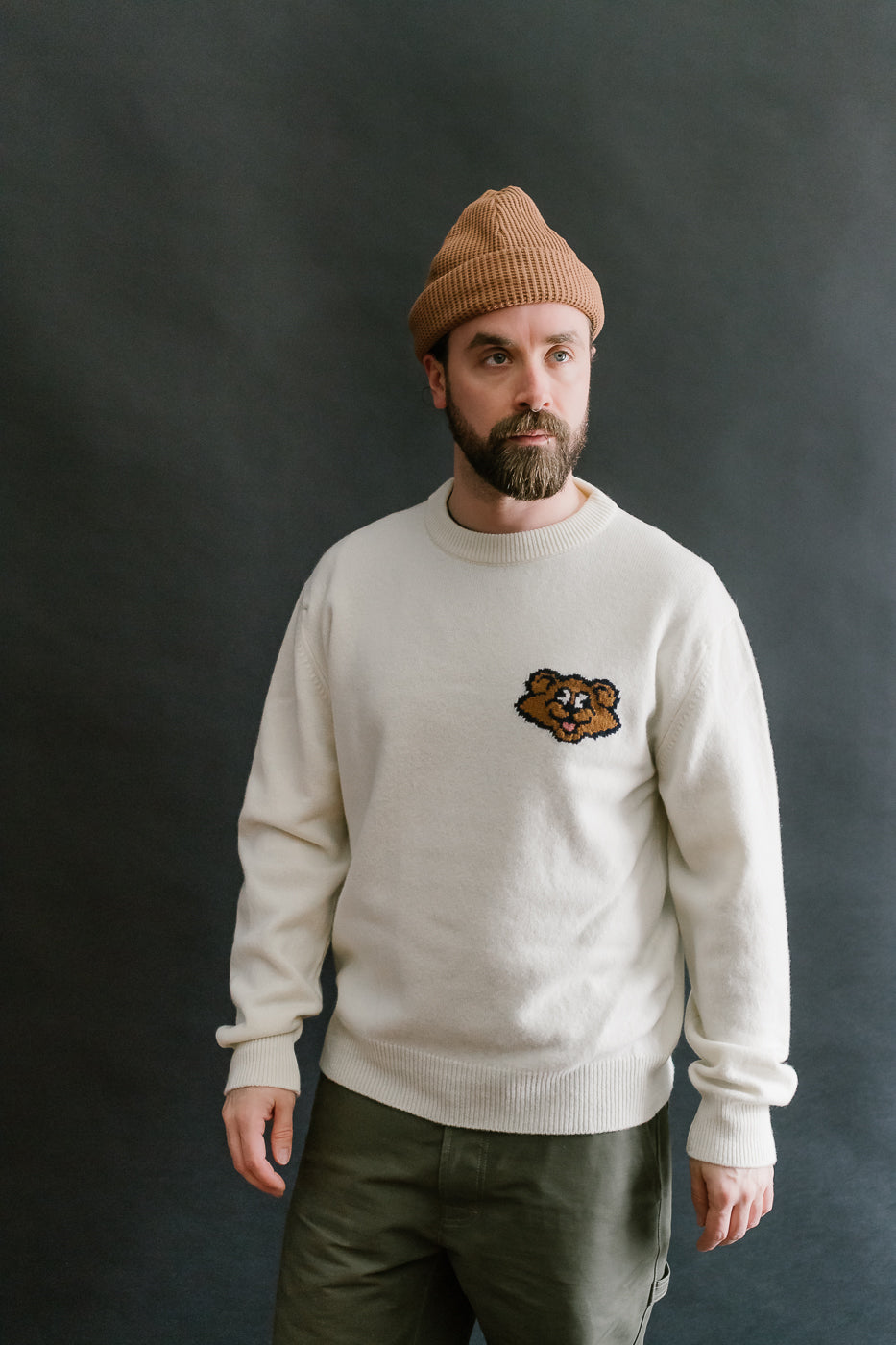 Real Shaggy Bear Pullover - Ecru