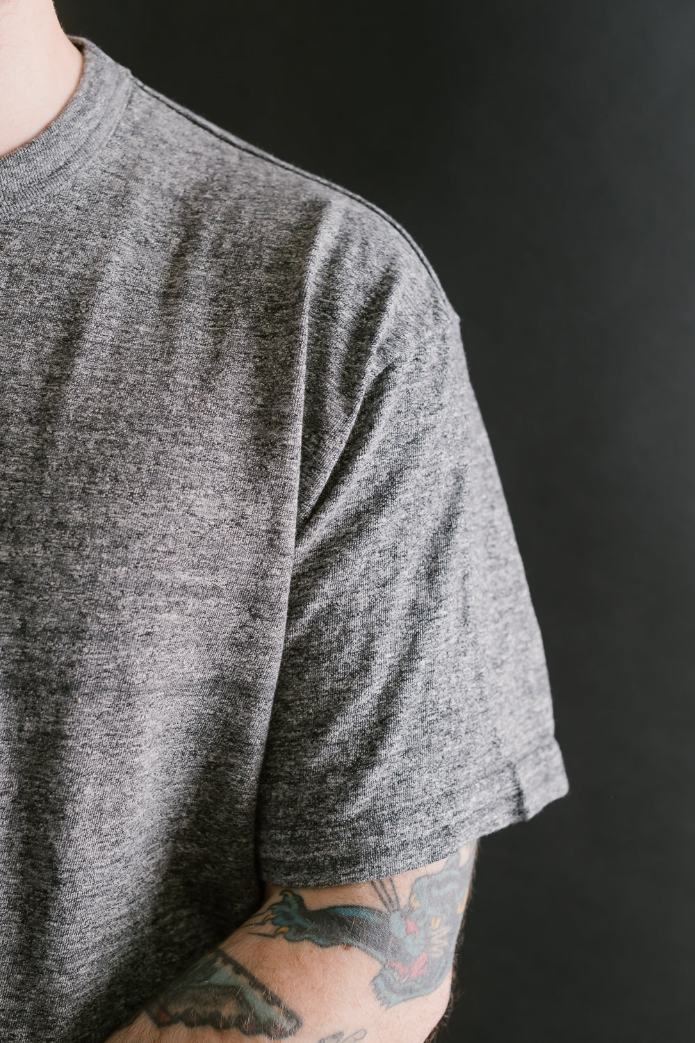 IHT-1610L-GRY - 6.5oz Loopwheel Crew Neck T-Shirt with