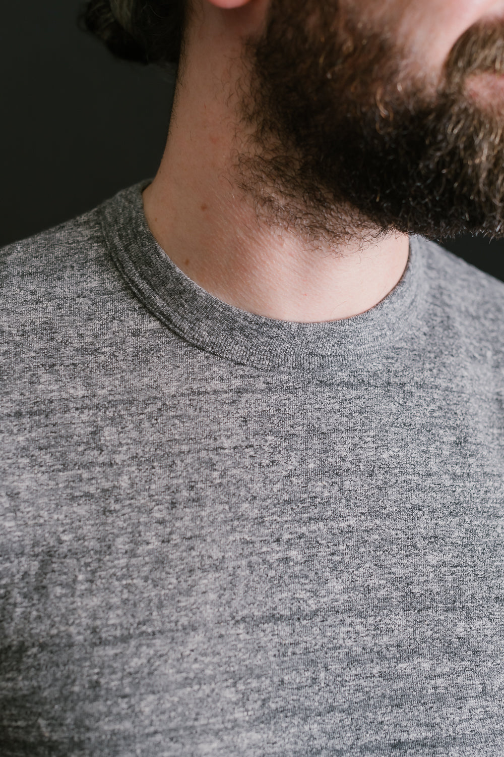 IHT-1610L-GRY - 6.5oz Loopwheel Crew Neck T-Shirt with
