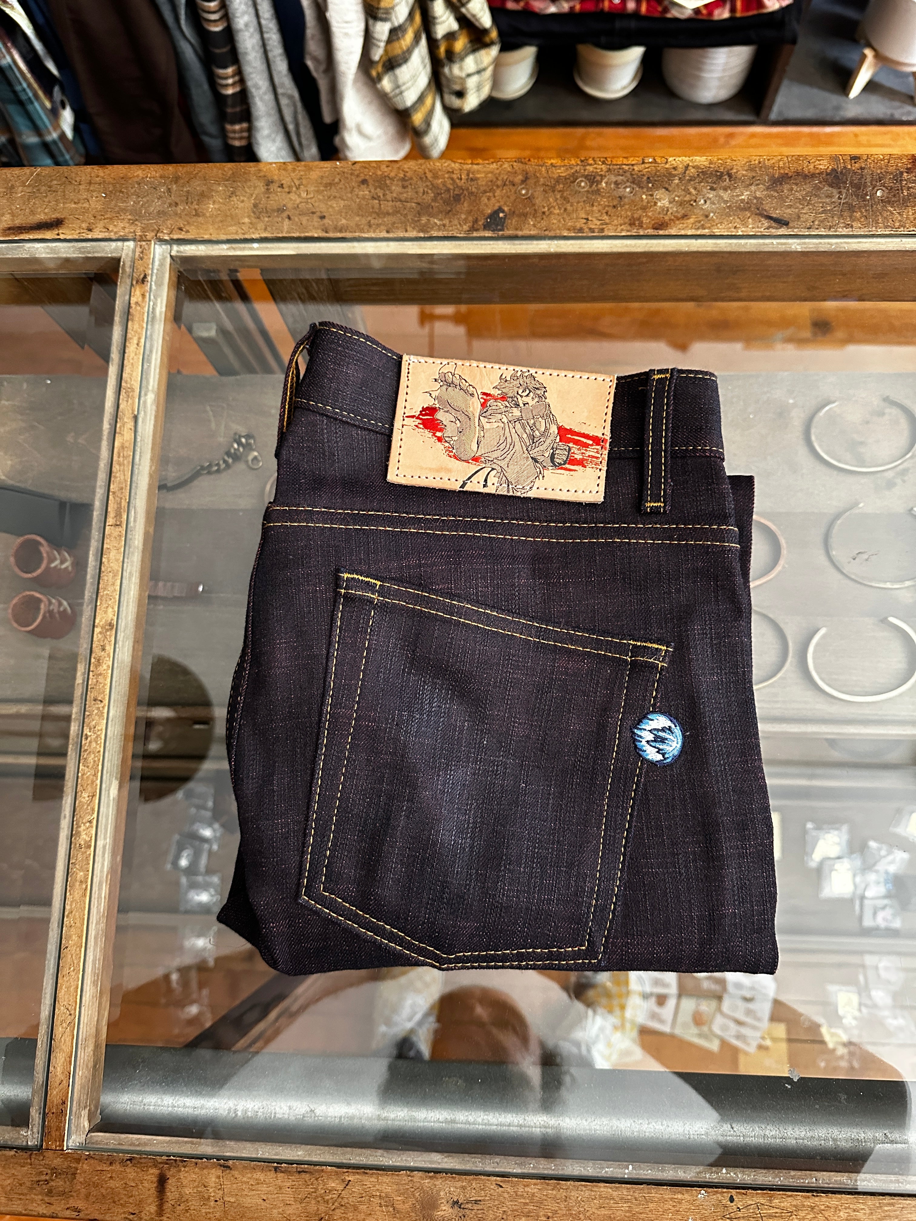 Gently Used - 12.5oz Street Fighter II Ken Shoryuken - Super Guy - 31x29