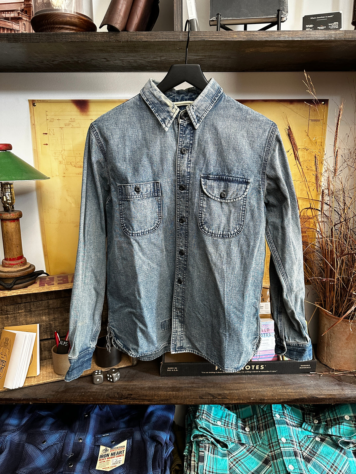 Gently Used - Washed Out ISC Work Shirt - Indigo | Dant