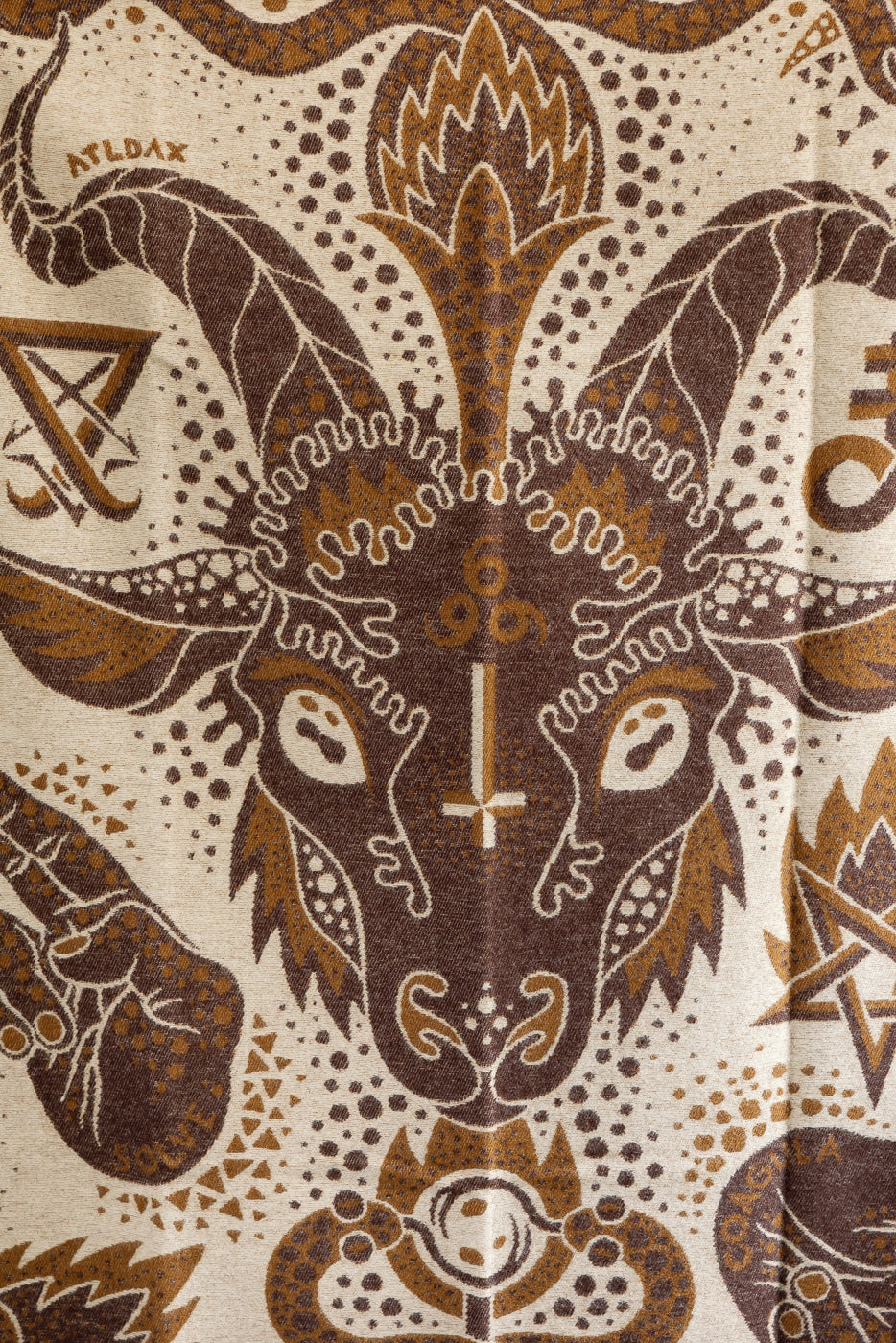 close up of baphomet