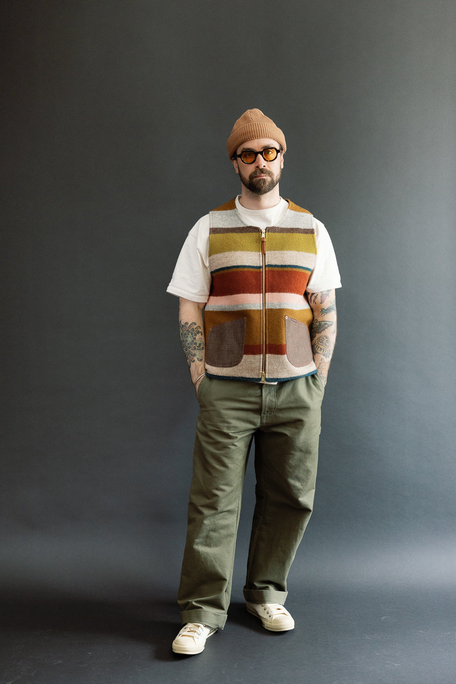 Catskill Wool Vest - Pink, Clay, Mustard | Dant