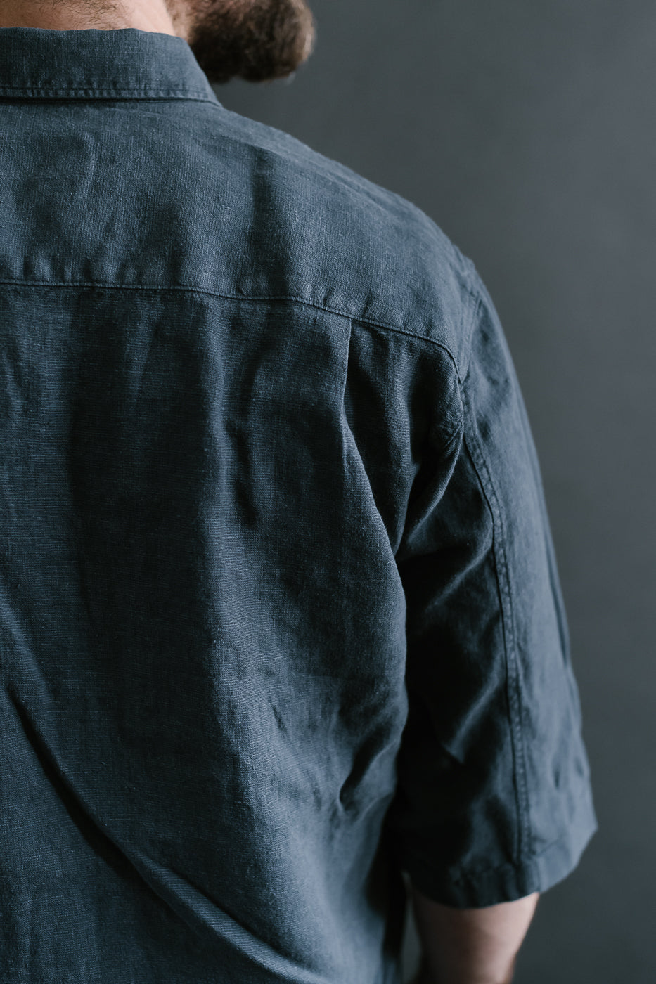 Delray Linen Canvas Shirt - Mood Indigo