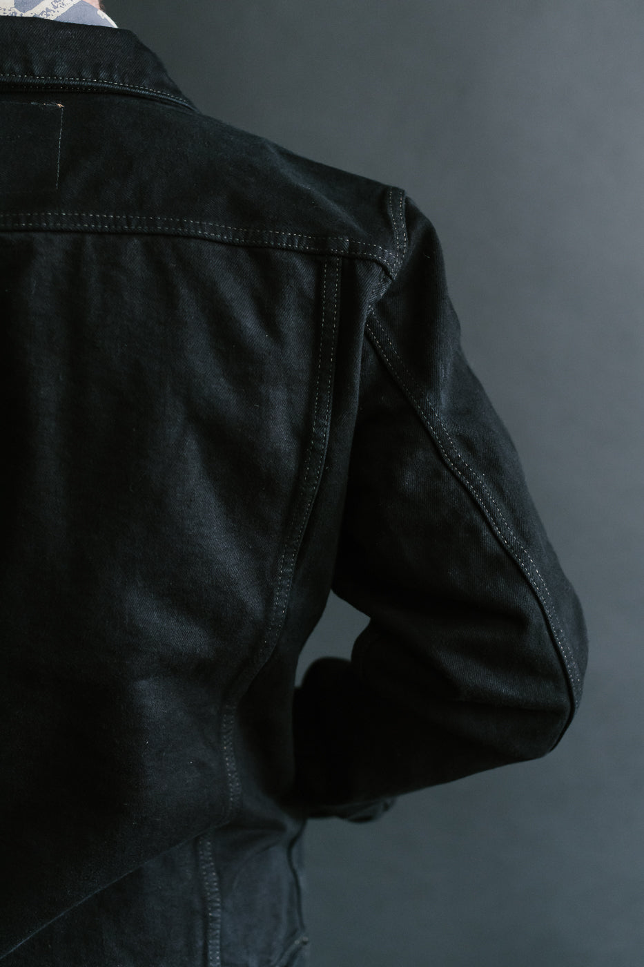 IH-526J-142OD - 14oz Selvedge Denim Modified Type III - Black Overdyed