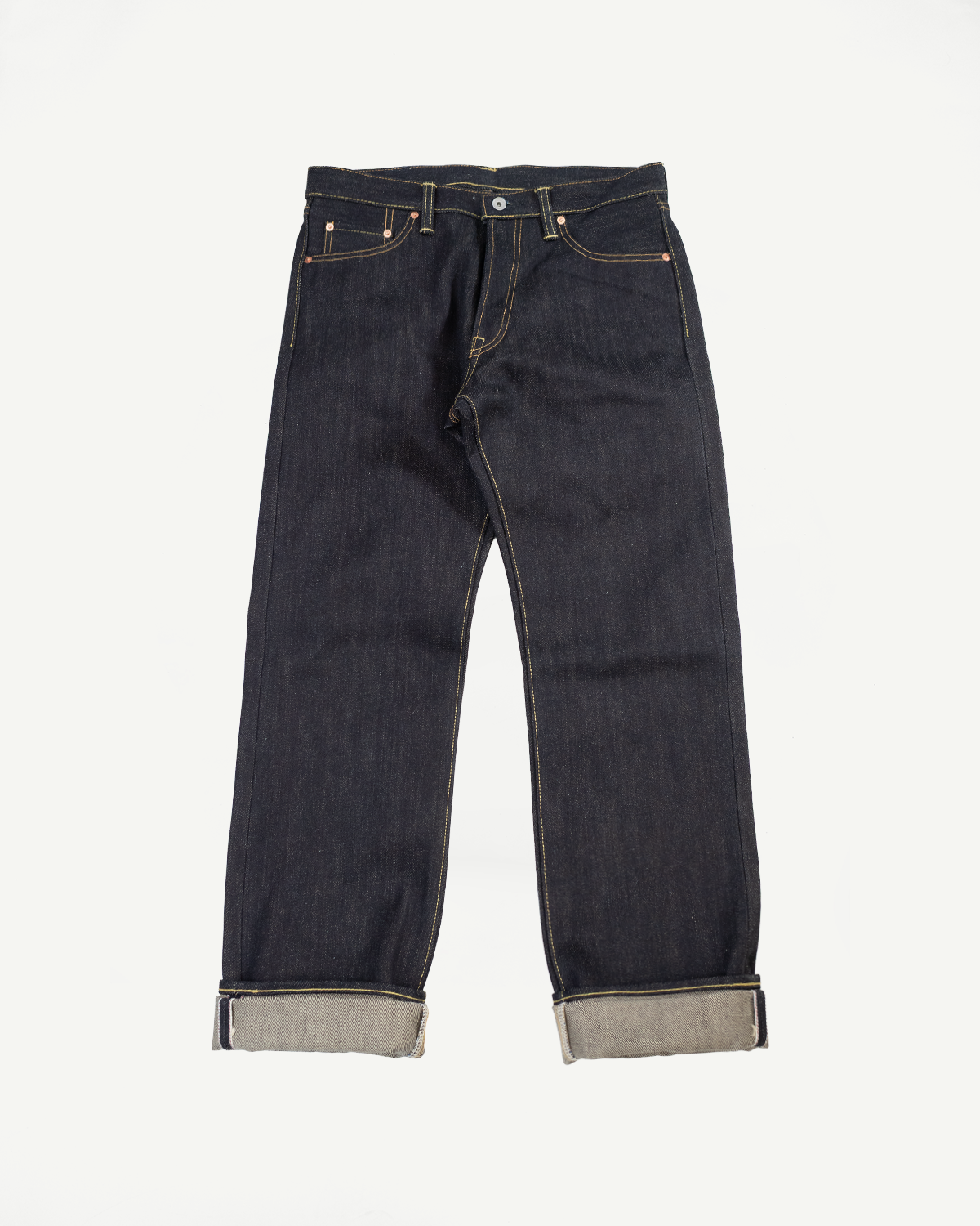 IH-634-XHS - 25oz Selvedge Denim Straight Cut Jeans - Indigo