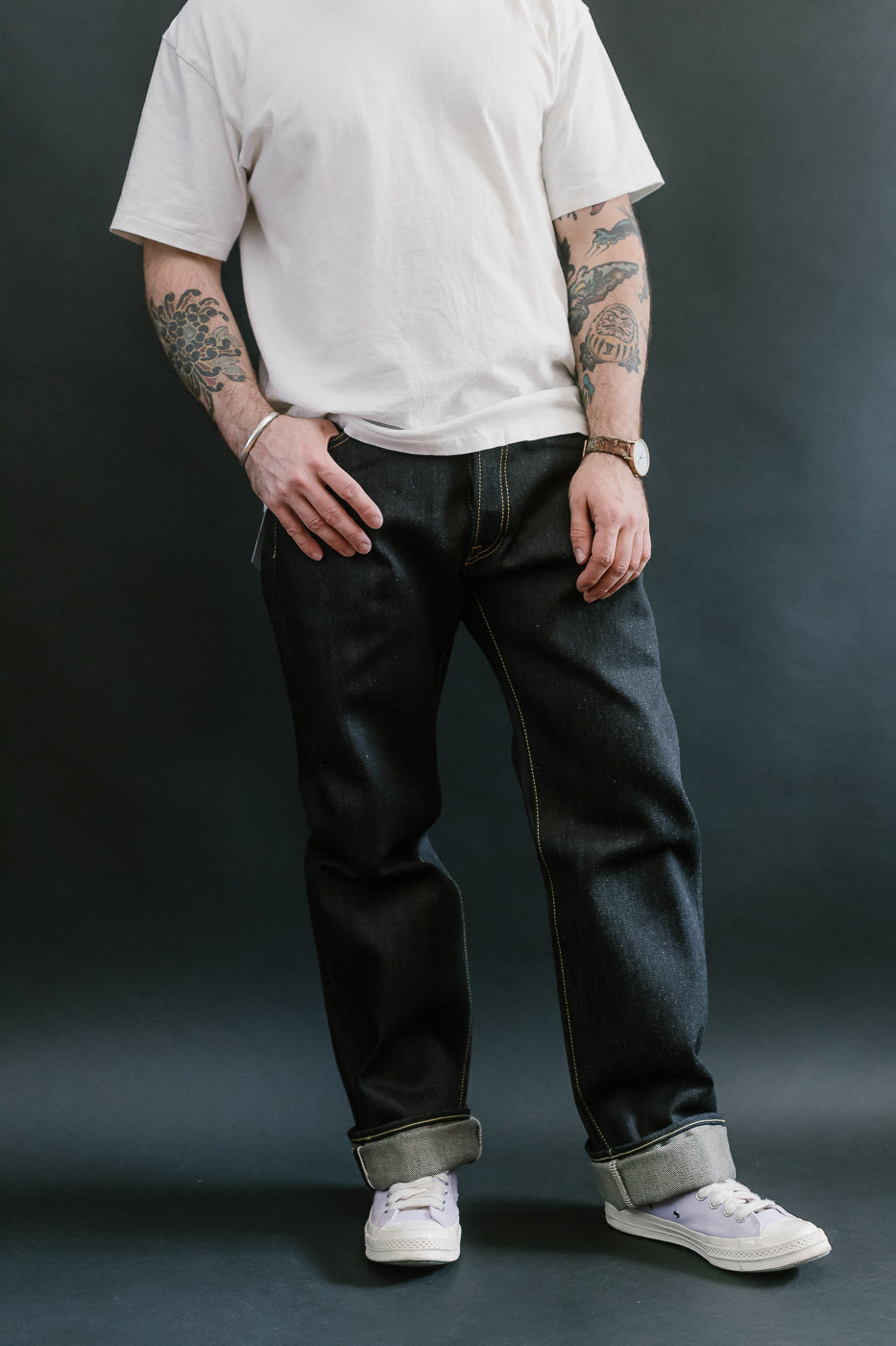 IH-634-XHS - 25oz Selvedge Denim Straight Cut Jeans - Indigo