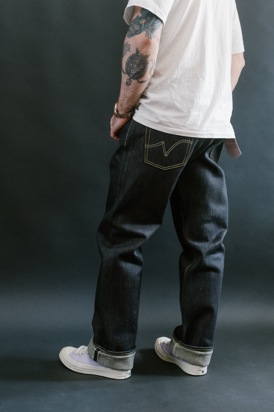 IH-634-XHS - 25oz Selvedge Denim Straight Cut Jeans - Indigo