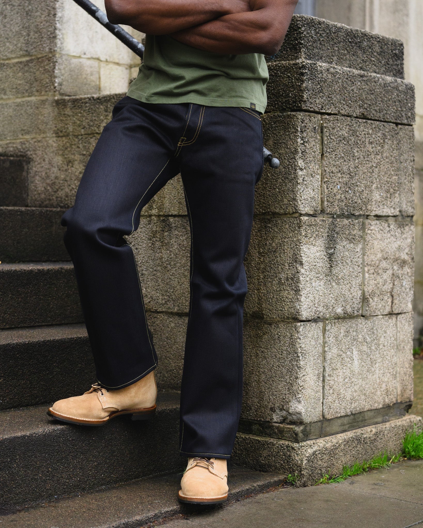 IH-634-XHSib - 25oz Selvedge Denim Straight Cut Jeans - Indigo