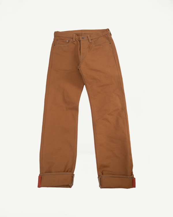 IH-666D - 17oz Duck Slim Straight Cut Jeans - Brown | Dant