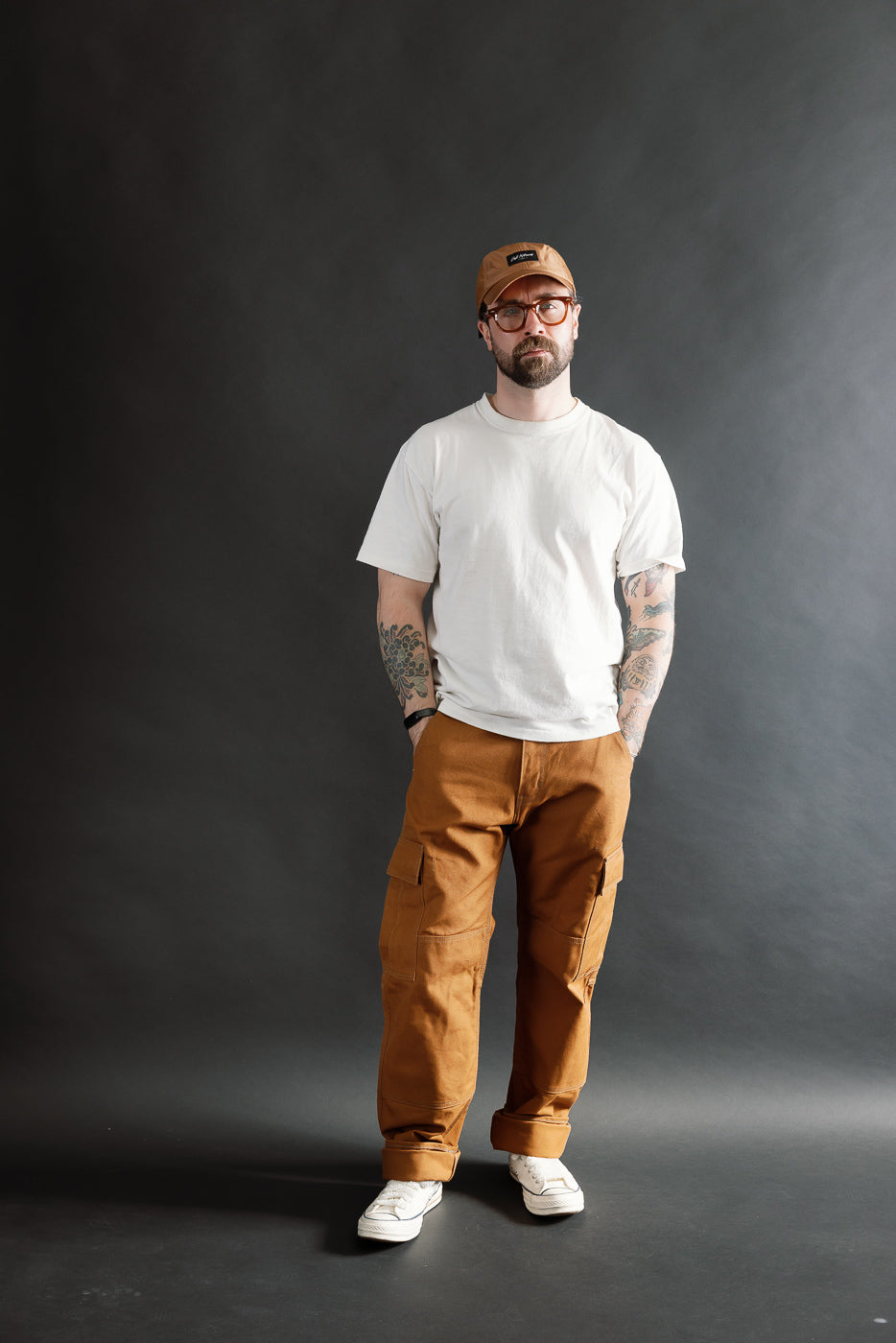 IH-734-BRN - 17oz Duck Cargo Pants - Brown