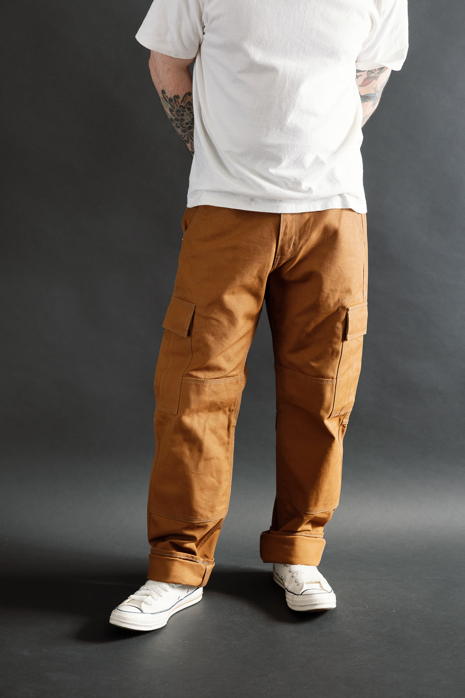 IH-734-BRN - 17oz Duck Cargo Pants - Brown