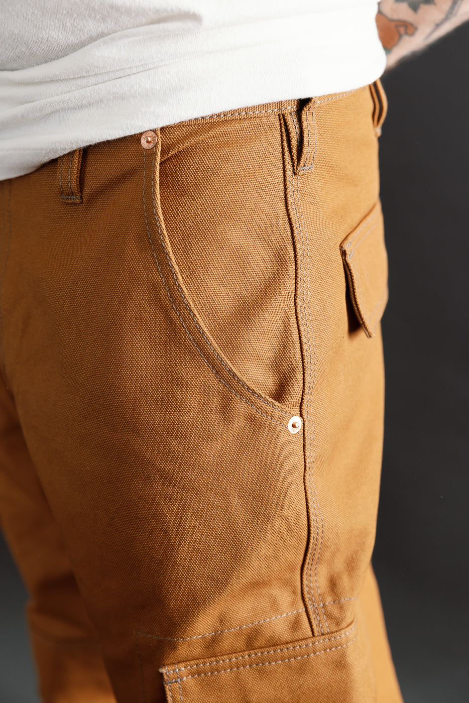 IH-734-BRN - 17oz Duck Cargo Pants - Brown