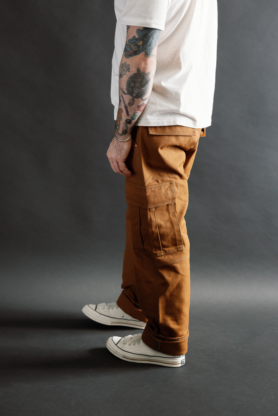 IH-734-BRN - 17oz Duck Cargo Pants - Brown | Dant