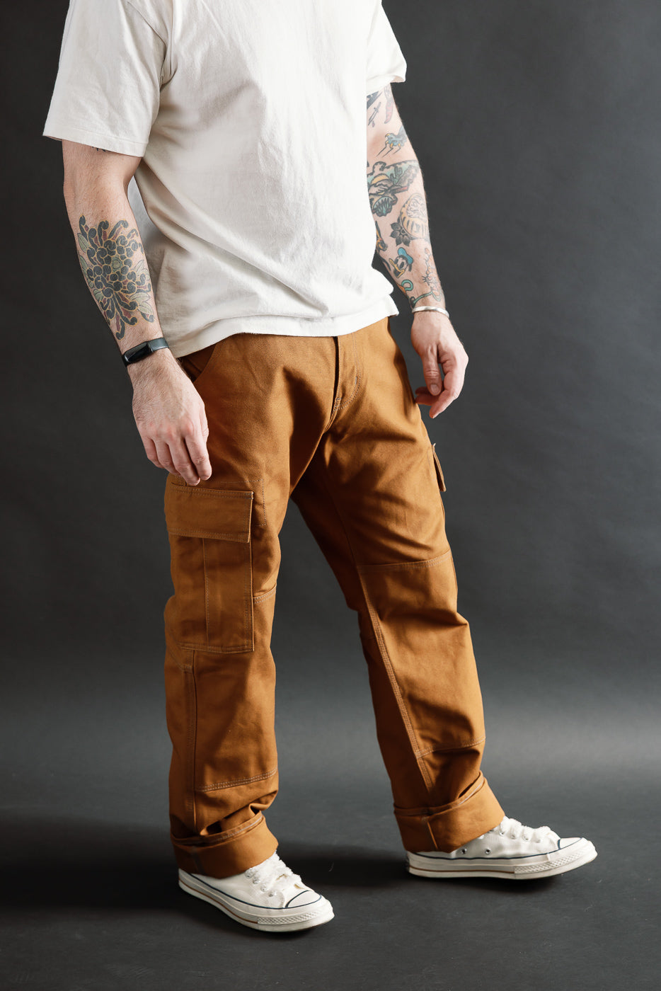IH-734-BRN - 17oz Duck Cargo Pants - Brown