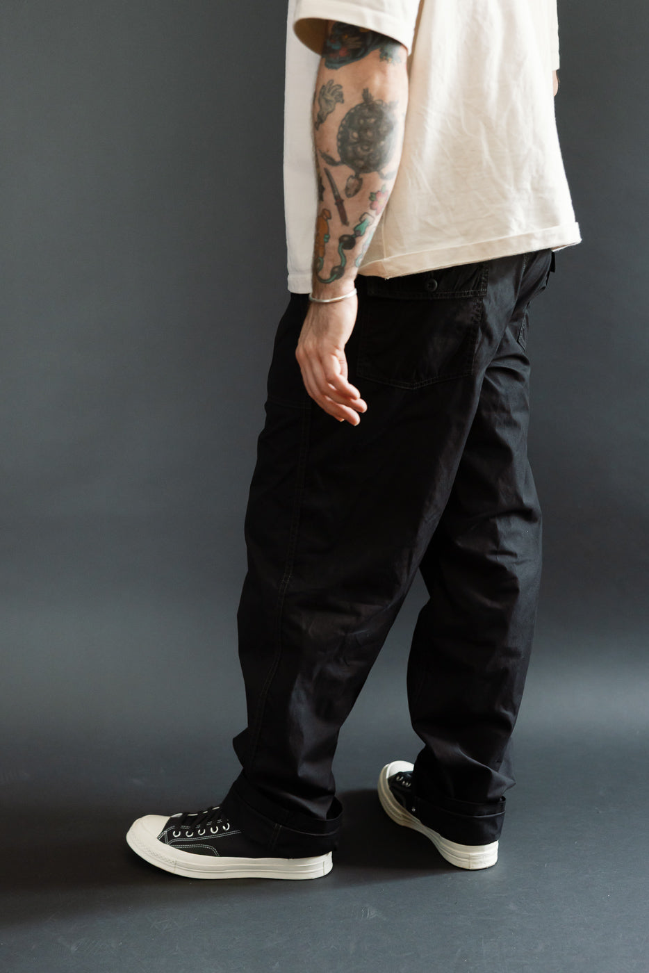 IH-745-BLK - 4oz Cotton/Nylon Baker Pants - Black | Dant