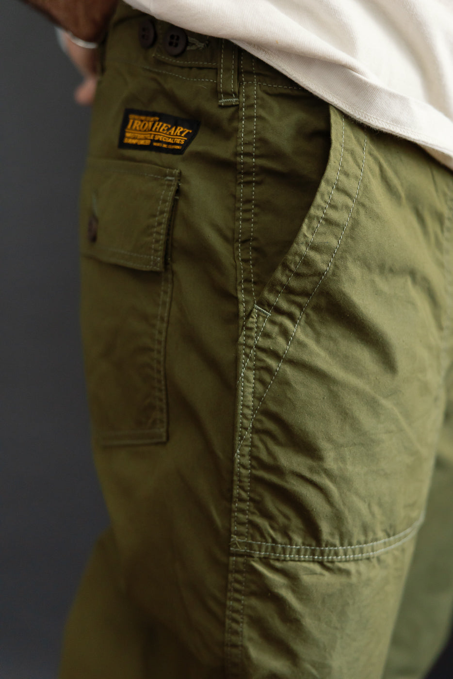 IH-745-OLV - 4oz Cotton/Nylon Baker Pants - Olive Green | Dant